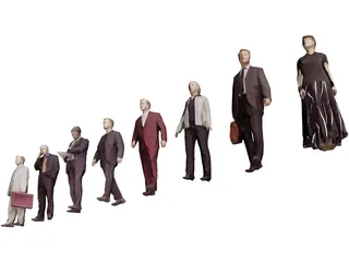 People Collection Low-Poly 3D Model