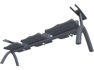 Hospital Bench 3D Model