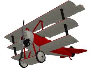 Fokker Dr.I Dreidecker Triplane 3D Model