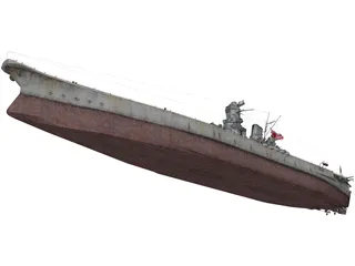 Yamato Battleship 3D Model