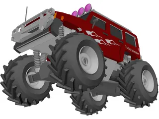 Hummer H3 4x4 Monster Truck 3D Model