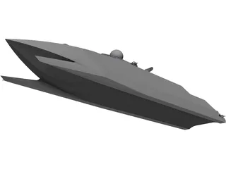 Catamaran Destroyer 3D Model