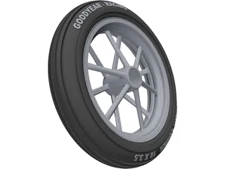 Dragster Front Wheel 3D Model