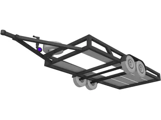 Car Trailer 3D Model