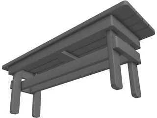 Entryway Bench 3D Model