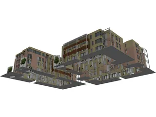 Condo Buildings 3D Model