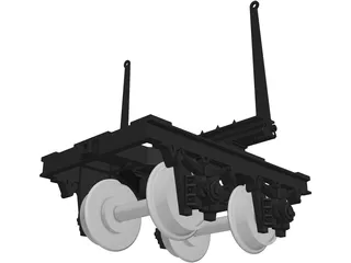 Wood Transport Truck Narrow Gauge 3D Model