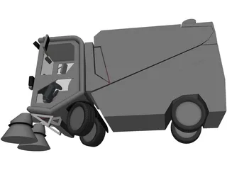 Tennant 636 Vacuum Sweeper 3D Model