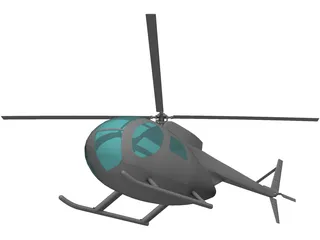 Hughes OH-6A Cayuse 3D Model