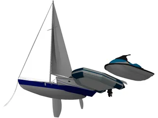 Boats Collection 3D Model