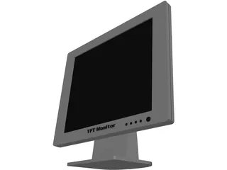 TFT Monitor 3D Model