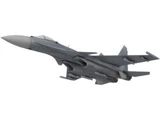 Sukhoi Su-35 Super Flanker 3D Model