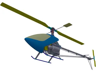 RC Helicopter for 90 engine 3D Model