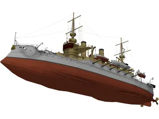 Kearsarge class Battleship 3D Model