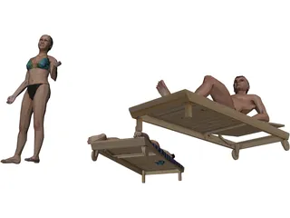 People Beach Collection 3D Model