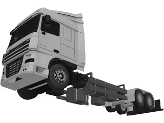 DAF XF 6x2 3D Model