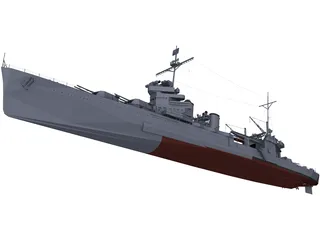 New Orleans class Heavy Cruiser 3D Model