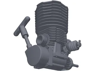 Force .38CNC Nitro Engine 3D Model