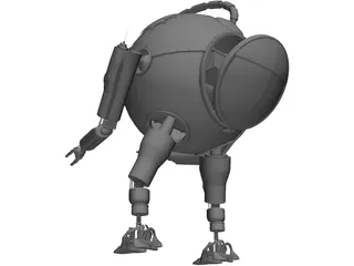 Round Robot 3D Model