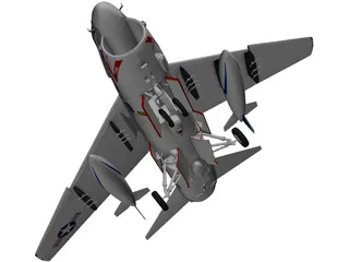 LTV A-7 Corsair II 3D Model