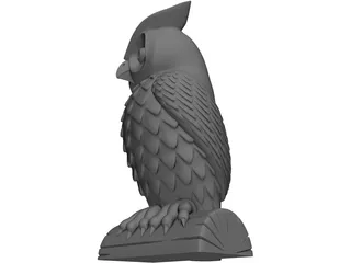 Owl Statue 3D Model