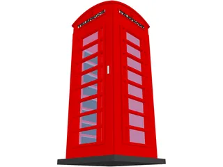 Telephone Booth 3D Model