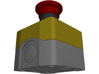 Emergency Stop Button 3D Model