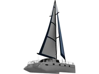 Catamaran Boat 3D Model