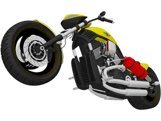 Harley-Davidson Custom 3D Model