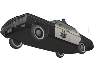 AMC Matador Highway Patrol Car 3D Model