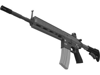 HK 416D 3D Model