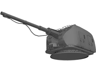 A-190E Naval Gun 100-mm 3D Model