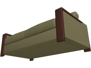 Classic Couch 3D Model
