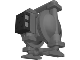 Double Diaphragm Pump 3D Model