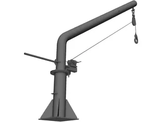 Davit Crane 1500 lbs 3D Model