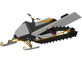 Mountian Snowobile 3D Model