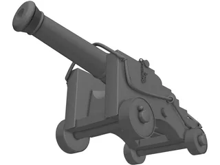 Ship Cannon 3D Model