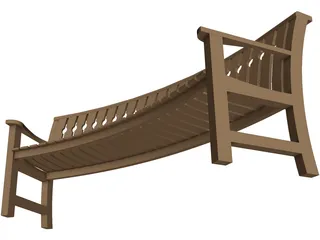 Curved Bench 3D Model