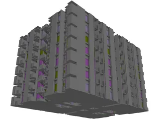 Apartment Building 3D Model