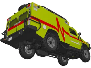 Hummer H2 Search and Rescue Sport Utility Truck Ratchet 3D Model