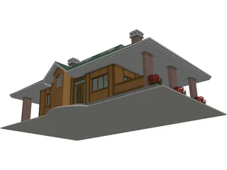 Wood House 3D Model