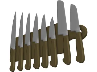Kitchen Knives 3D Model