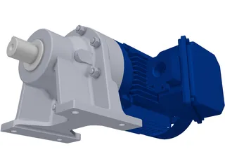 Electric Motor 1.5hp 3D Model