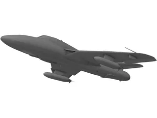 Hawker Hunter 3D Model