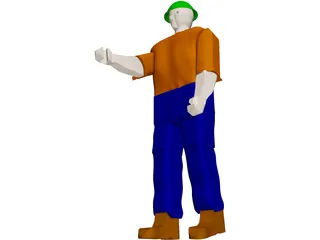 Operator Worker 3D Model