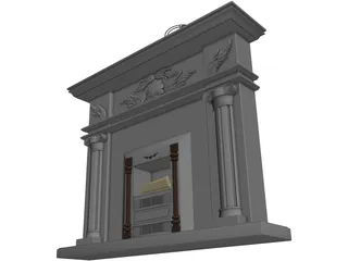 European Fireplace 3D Model