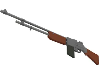 Browning Automatic Rifle 3D Model