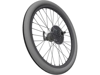 Bike Rear Wheel 20inch 3D Model