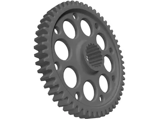 Spur Gear 47 6DP Teeth 27mm Wide 3D Model