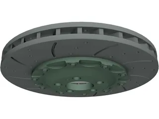 AMG Brake Rotor and Hub 3D Model